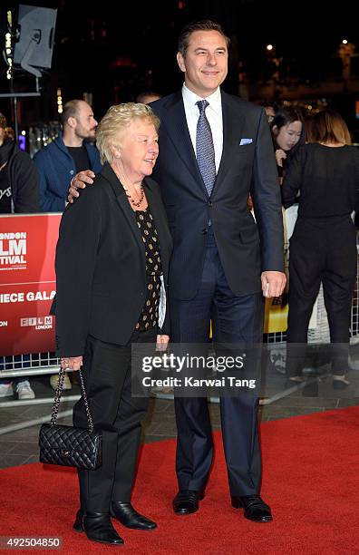 Kathleen Williams and David Walliams attends a screening of "The Lady In The Van" during the BFI London Film Festival at Odeon Leicester Square on...