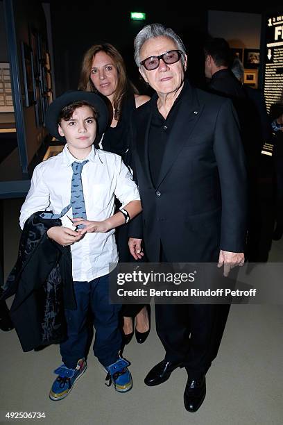 Actor Harvey Keitel with his wife Daphna Kastner and their son Roman Keitel attend the Tribute to Director Martin Scorsese at Cinematheque Francaise...