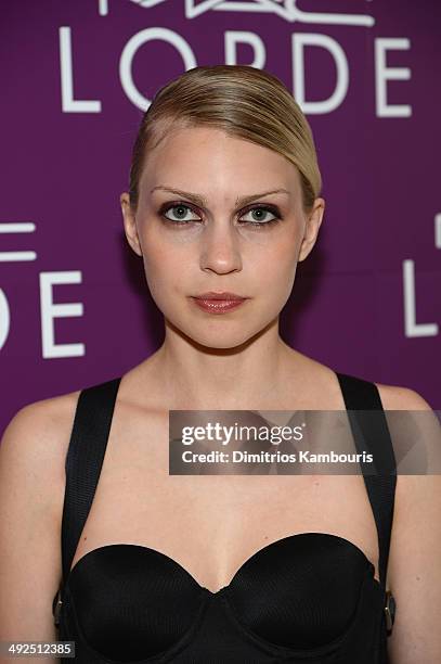 Designer Katie Gallagher attends the MAC Cosmetics launch of their collaboration with Lorde at the MAC Pro Showroom on May 20, 2014 in New York City.