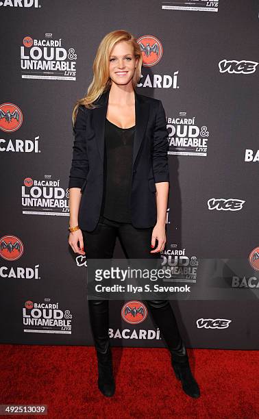 Model Erin Heatherton attends Cuban Independence Day celebration hosted by VICE and Bacardi at Weylin B. Seymour's on May 20, 2014 in New York City.