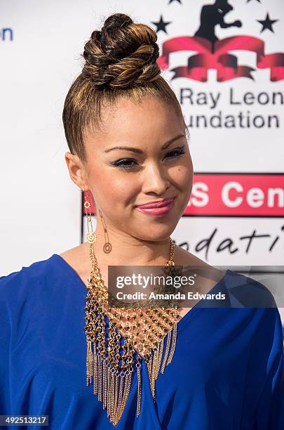 Singer/songwriter Ava Johnson arrives at the 5th Annual "Big Fighters, Big Cause" charity boxing night benefiting The Sugar Ray Leonard Foundation at...
