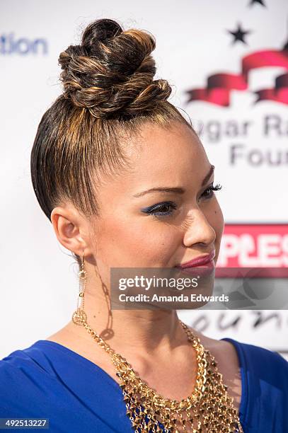 Singer/songwriter Ava Johnson arrives at the 5th Annual "Big Fighters, Big Cause" charity boxing night benefiting The Sugar Ray Leonard Foundation at...