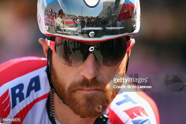 Luca Paolini of Italy and Katusha looks on ahead of the tenth stage of the 2014 Giro d'Italia, a 173km stage between Modena and Salsomaggiore on May...