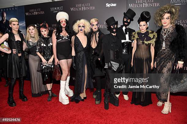 Susanne Bartsch and guests attend the New York premiere of "The Last Witch Hunter" at AMC Loews Lincoln Square on October 13, 2015 in New York City.