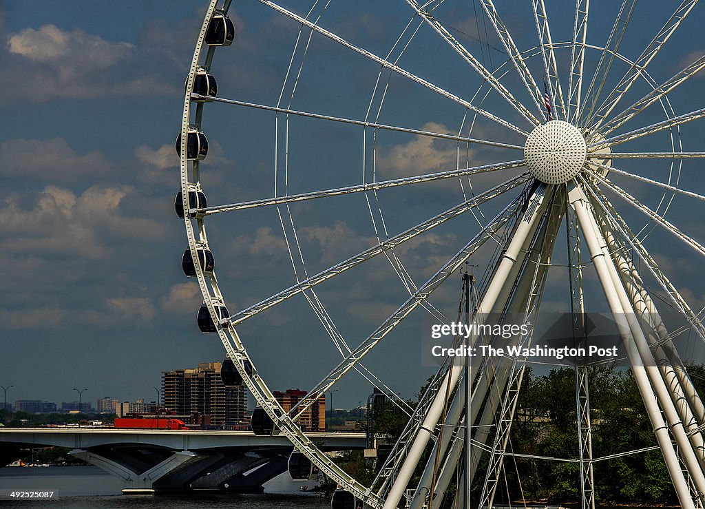 The Capital Ferris wheel at National Harbor is almost finished in Oxon Hill, MD.