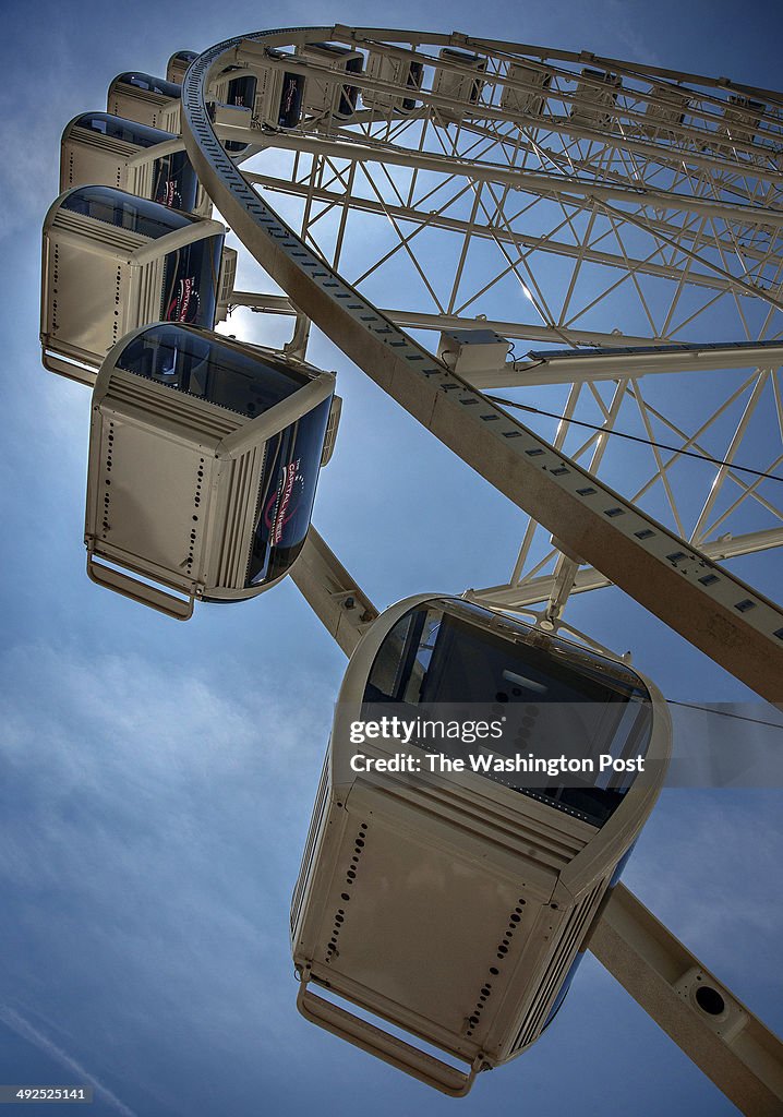 The Capital Ferris wheel at National Harbor is almost finished in Oxon Hill, MD.
