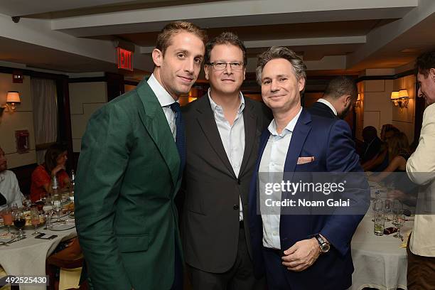 Ignazio Ciprani, Blumenfeld Development Group Principal David Blumenfeld, and founder and CEO DuJour Jason Binn attend DuJour's Jason Binn and...