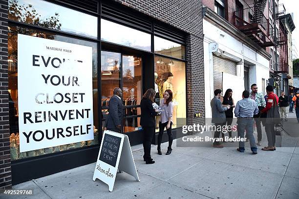 The Material Wrld Fashion Trade-In Card Launch Event at Steven Alan Chelsea Store on October 13, 2015 in New York City.