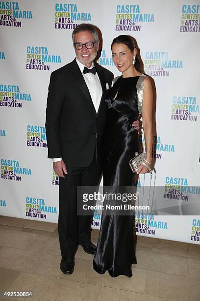 Bob and Veronique Pittman attend Casita Maria Center for Arts and Education's annual black tie 'Fiesta 2015' at The Plaza Hotel on October 13, 2015...