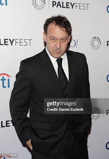 Sam Raimi attends the 'Ash Vs Evil Dead' panel during PaleyFest New York 2015 at The Paley Center for Media on October 13, 2015 in New York City.