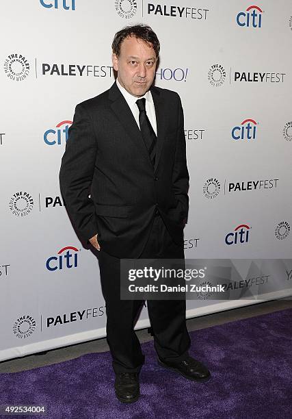 Sam Raimi attends the 'Ash Vs Evil Dead' panel during PaleyFest New York 2015 at The Paley Center for Media on October 13, 2015 in New York City.