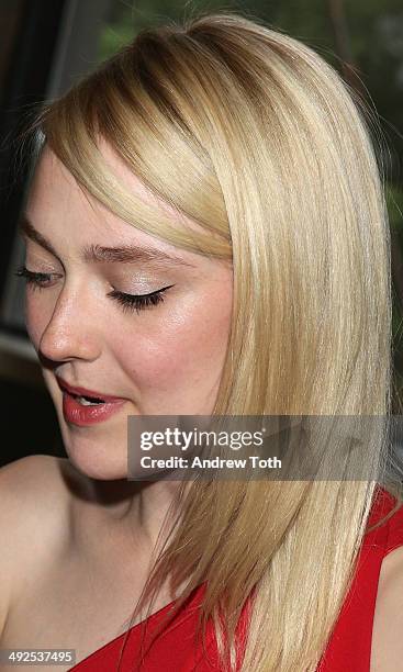 Actress Dakota Fanning attends the "Night Moves" premiere at Sunshine Landmark on May 20, 2014 in New York City.