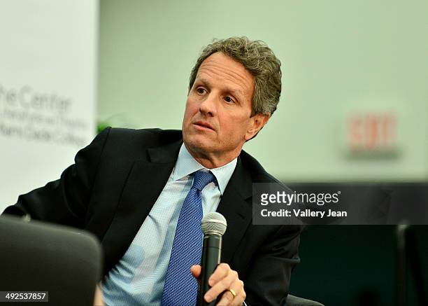Timothy Geithner in conversation with Julianna Goldman about his book "Stress Test: Reflections on Financial Crisis" presented by Books and Books at...