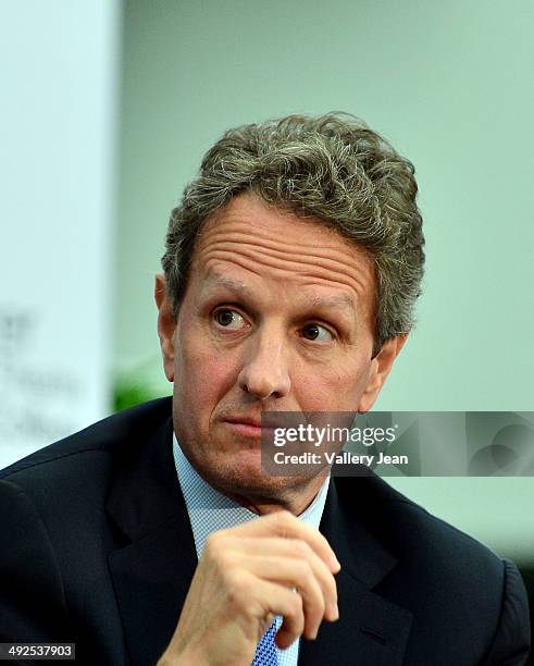 Timothy Geithner in conversation with Julianna Goldman about his book "Stress Test: Reflections on Financial Crisis" presented by Books and Books at...