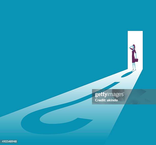 discovery - person question mark stock illustrations