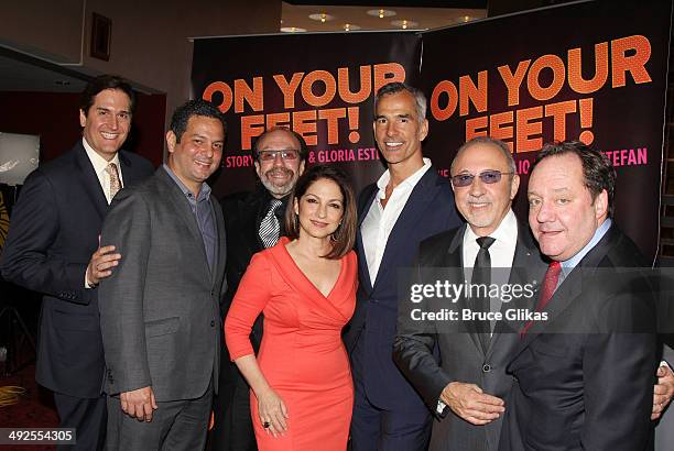 Producer Nick Scandalios, Book Writer Alexander Dinelaris, Executive Producer Bernie Yuman, Gloria Estefan, Director Jerry Mitchell, Emilio Estefan...