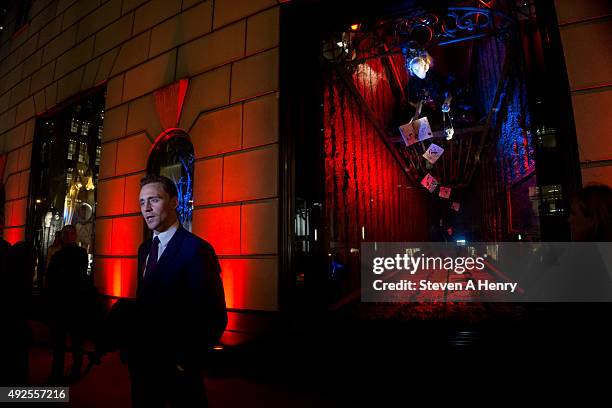 Tom Hiddleston attends the "Crimson Peak" Inspired Window unveiling at Bergdorf Goodman on October 13, 2015 in New York City.