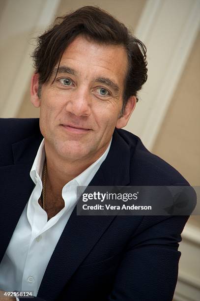 Clive Owen at "The Knick" Press Conference at the Waldorf Astoria Hotel on October 12, 2015 in New York City.