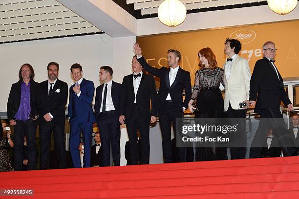 An actor, Adam Siegel, Matt Smith, Iain De Caestecker, Reda Kateb; Ryan Gosling, Christina Hendricks and Geoffrey Arend attend the 'Lost River'...