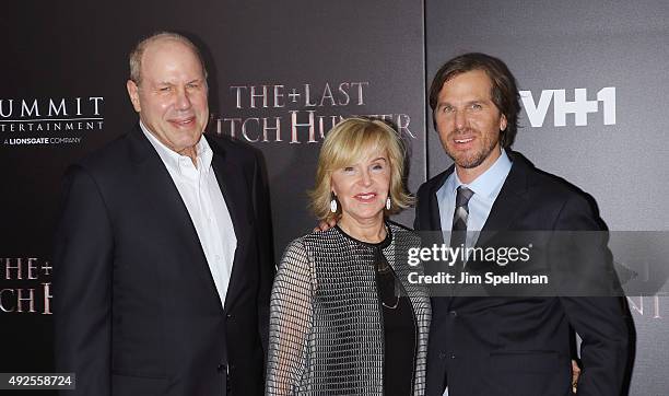 Businessman Michael Eisner, Jane Breckenridge and director Breck Eisner attend the "The Last Witch Hunter" New York premiere at AMC Loews Lincoln...