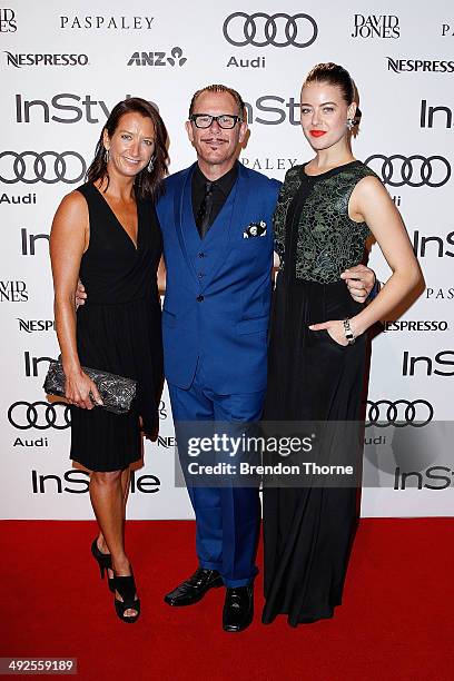 Layne Beachley; Kirk Pengilly and April Rose Pengilly arrives at the Instyle and Audi "Women of Style" Awards on May 21, 2014 in Sydney, Australia.