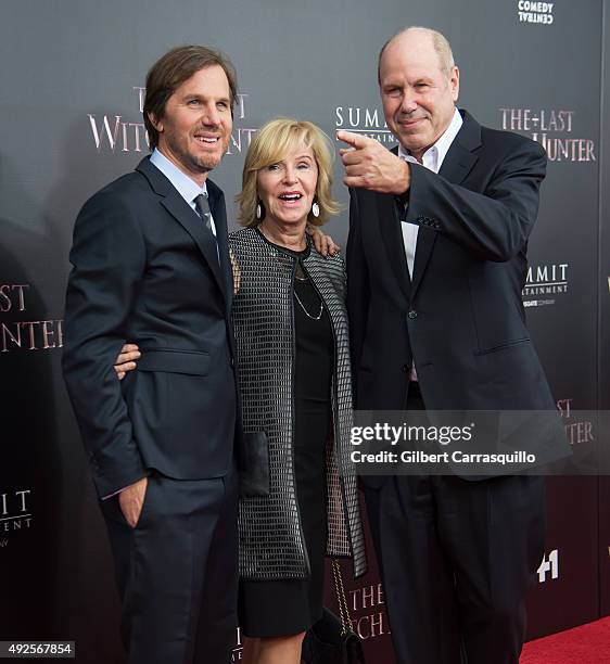 Former Walt Disney Company CEO Michael Eisner, Jane Breckenridge, and director Breck Eisner attend "The Last Witch Hunter" New York Premiere at AMC...