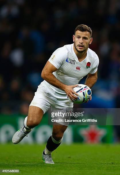 Danny Care of England in action during the 2015 Rugby World Cup Pool A match between England and Uruguay at Manchester City Stadium on October 10,...