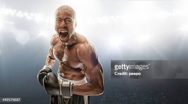 boxer getting ready - mixed martial arts stockfoto's en -beelden
