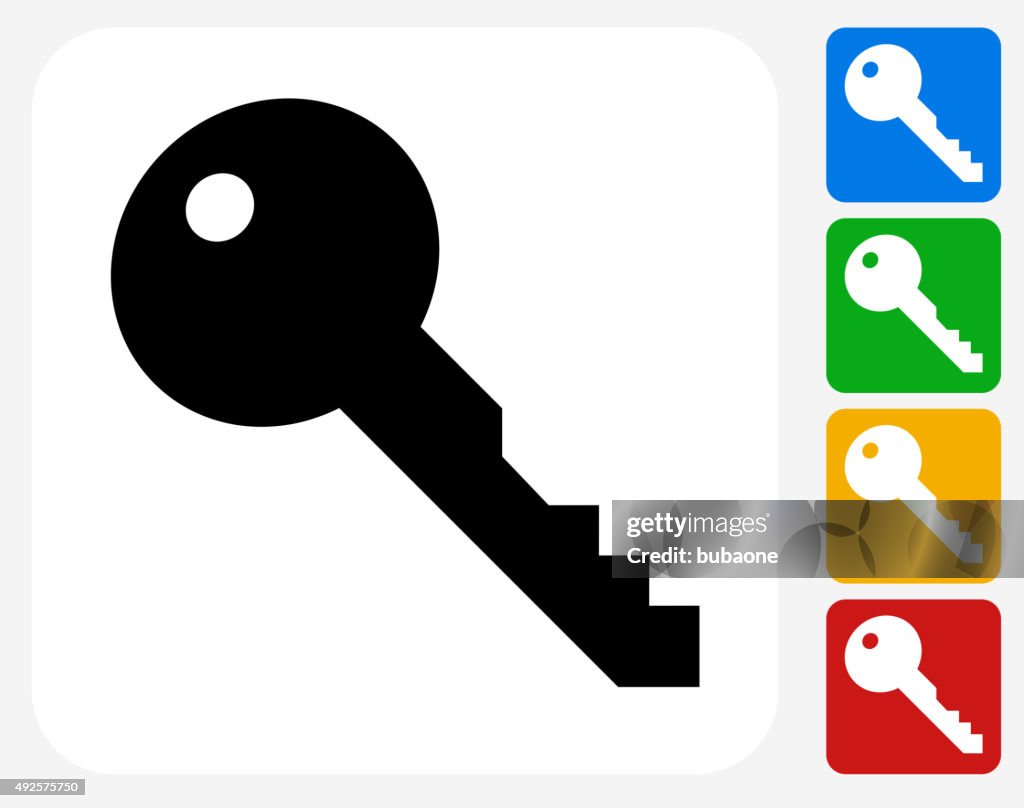 Key Icon Flat Graphic Design
