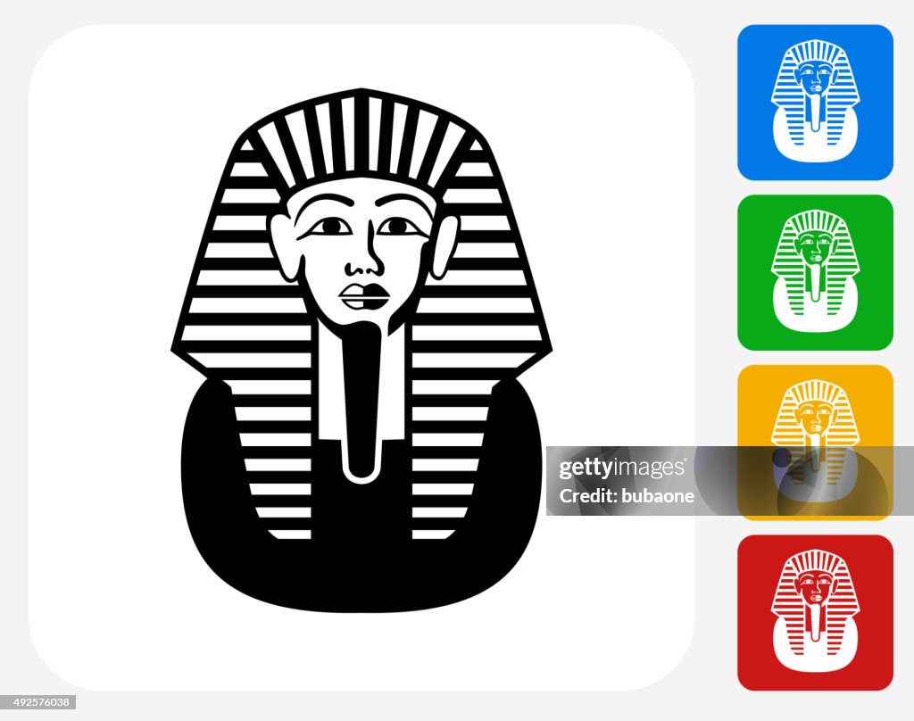 Egípcio caixão ícone Flat Design gráfico