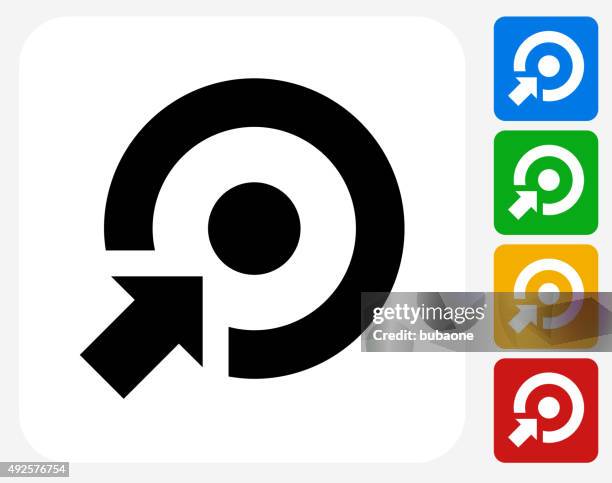 target icon flat graphic design - accuracy stock illustrations