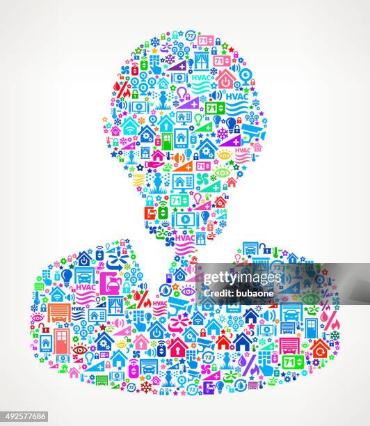 human silhouette on home automation and security vector background - professional digital video camera isolated stock illustrations