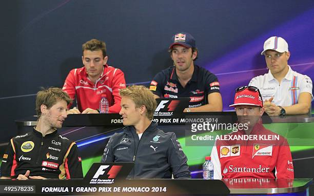 Marussia's French driver Jules Bianchi, Toro Rosso's French driver Jean-Eric Vergne, Williams' Finnish driver Valtteri Bottas Lotus' French driver...