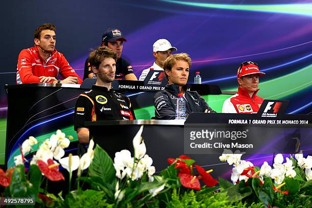 Jules Bianchi of France and Marussia, Romain Grosjean of France and Lotus, Jean-Eric Vergne of France and Scuderia Toro Rosso, Valtteri Bottas of...