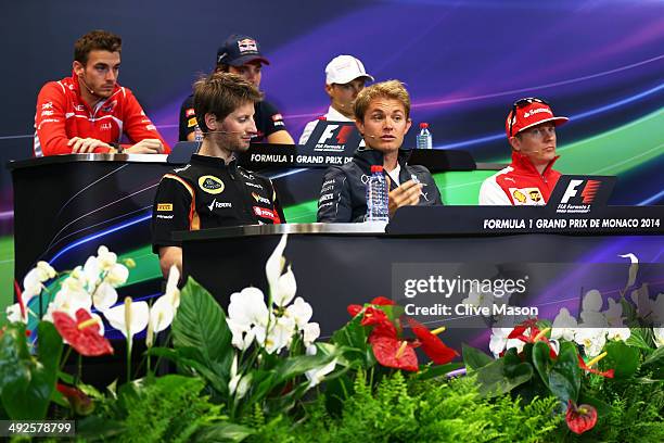 Jules Bianchi of France and Marussia, Romain Grosjean of France and Lotus, Jean-Eric Vergne of France and Scuderia Toro Rosso, Valtteri Bottas of...