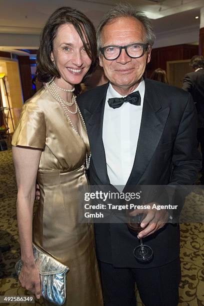Werner E. Klatten and Katharina Behrens attend the awarding of the 'Goldene Sportpyramide 2014' at Hotel Adlon on May 16, 2014 in Berlin, Germany.