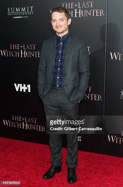 Actor Elijah Wood attends "The Last Witch Hunter" New York Premiere at AMC Loews Lincoln Square on October 13, 2015 in New York City.