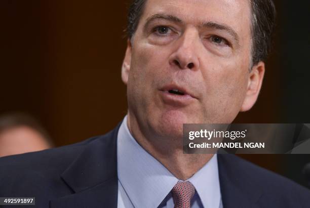 Federal Bureau of Investigation Director James Comey testifies during a hearing of the Senate Judiciary Committee in the Dirksne Senate Office...