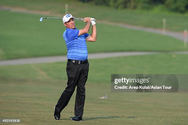 Scott Hend of Australia pictured during the Pro AM tournament ahead of the Venetian Macao Open at Macau Golf and Country Club on October 14, 2015 in...