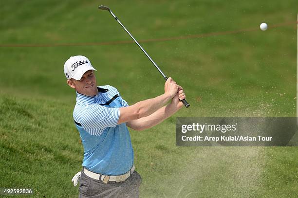 Andrew Dodt of Australia pictured during the Pro AM tournament ahead of the Venetian Macao Open at Macau Golf and Country Club on October 14, 2015 in...