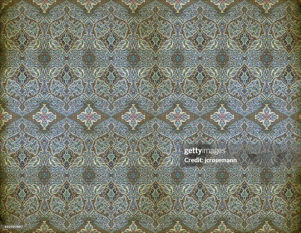 Traditional Indo-Persian Floral Wallpaper