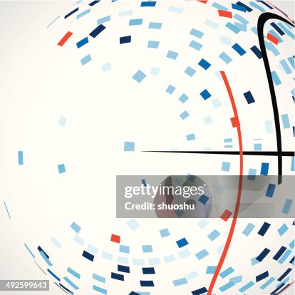 Abstract blue check with red line pattern technology background Abstract blue check with red line pattern technology background