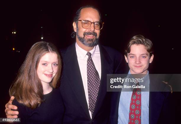 Actress Lexi Randall, director John Avnet and actor Elijah Wood attend "The War" Beverly Hills Premiere on November 2, 1994 at the Academy Theatre in...