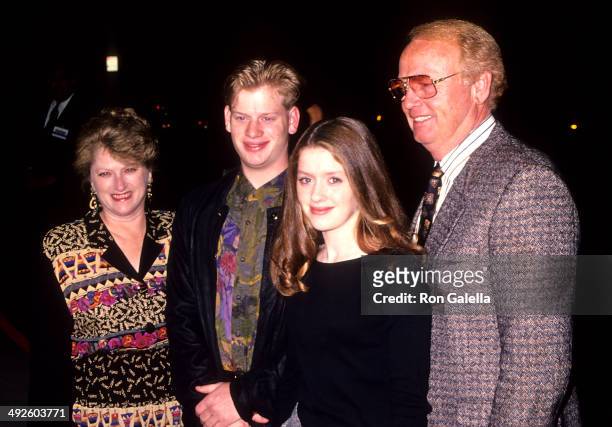Actress Lexi Randall, parents John and Michael and brother Gabe attend "The War" Beverly Hills Premiere on November 2, 1994 at the Academy Theatre in...