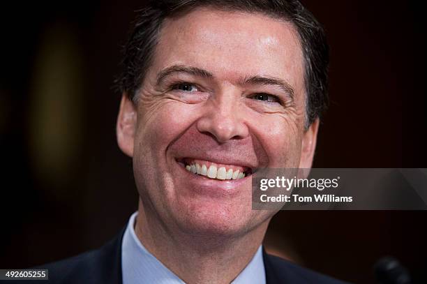 Director James Comey testifies before a Senate Judiciary Committee hearing in Dirksen Building on oversight of the Bureau, May 21, 2014.