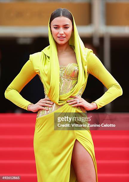 Model Irina Shayk attends "The Search" premiere during the 67th Annual Cannes Film Festival on May 21, 2014 in Cannes, France.