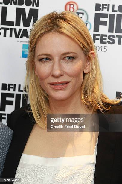 Cate Blanchett attends a photocall for " Carol" during the BFI London Film Festival at Soho Hotel on October 14, 2015 in London, England.