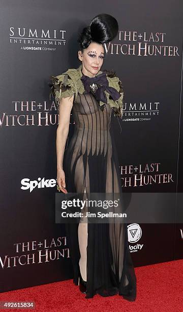 Event producer Susanne Bartsch attends the "The Last Witch Hunter" New York premiere at AMC Loews Lincoln Square on October 13, 2015 in New York City.