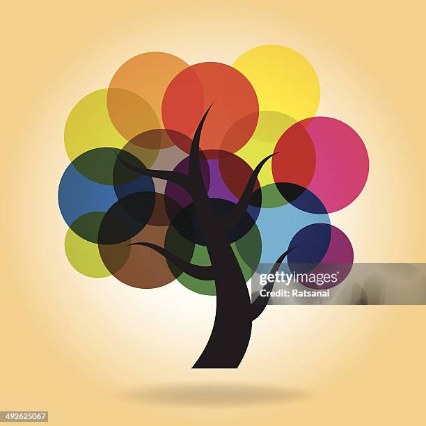 tree illustration - apple tree stock illustrations