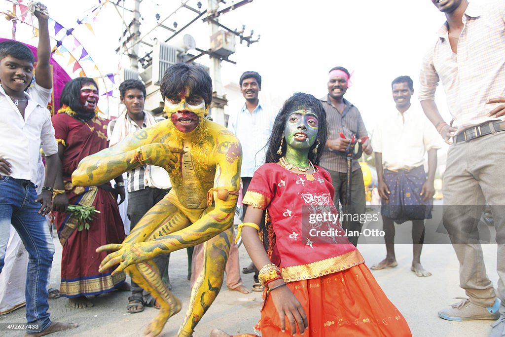 Maha Shivaratri dancers in India